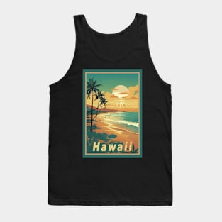 Hawaii Vintage Retro Travel Poster Tank Top